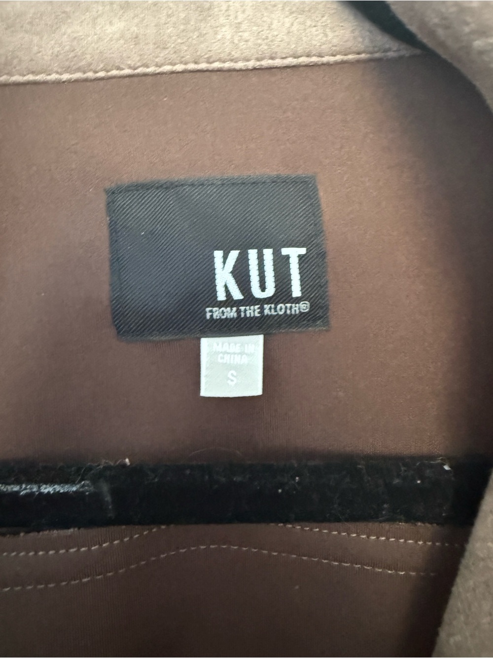 Kut from the Kloth taupe moto-style suede jacket - Picture 2 of 2